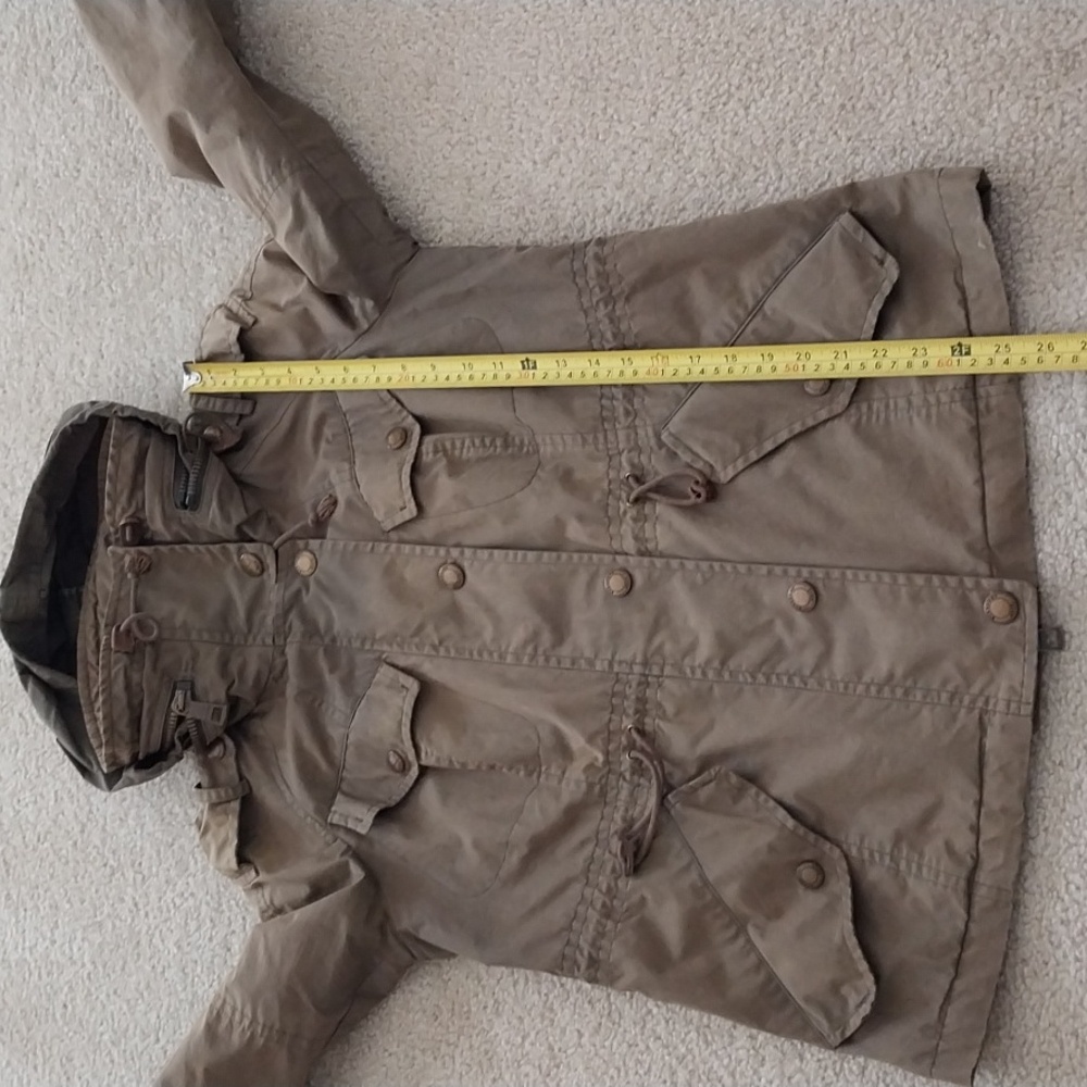 BURBERRY MILITARY GREEN HOODED JACKET ANORAK - Picture 12 of 12